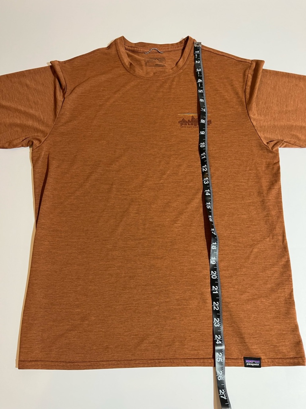 Patagonia Men’s Capeline Save Our Home Planet Logo Orange Short Sleeve Small - Picture 9 of 10